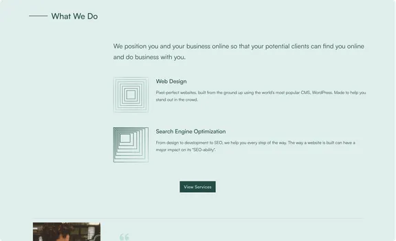 vestaso webflow portfolio website